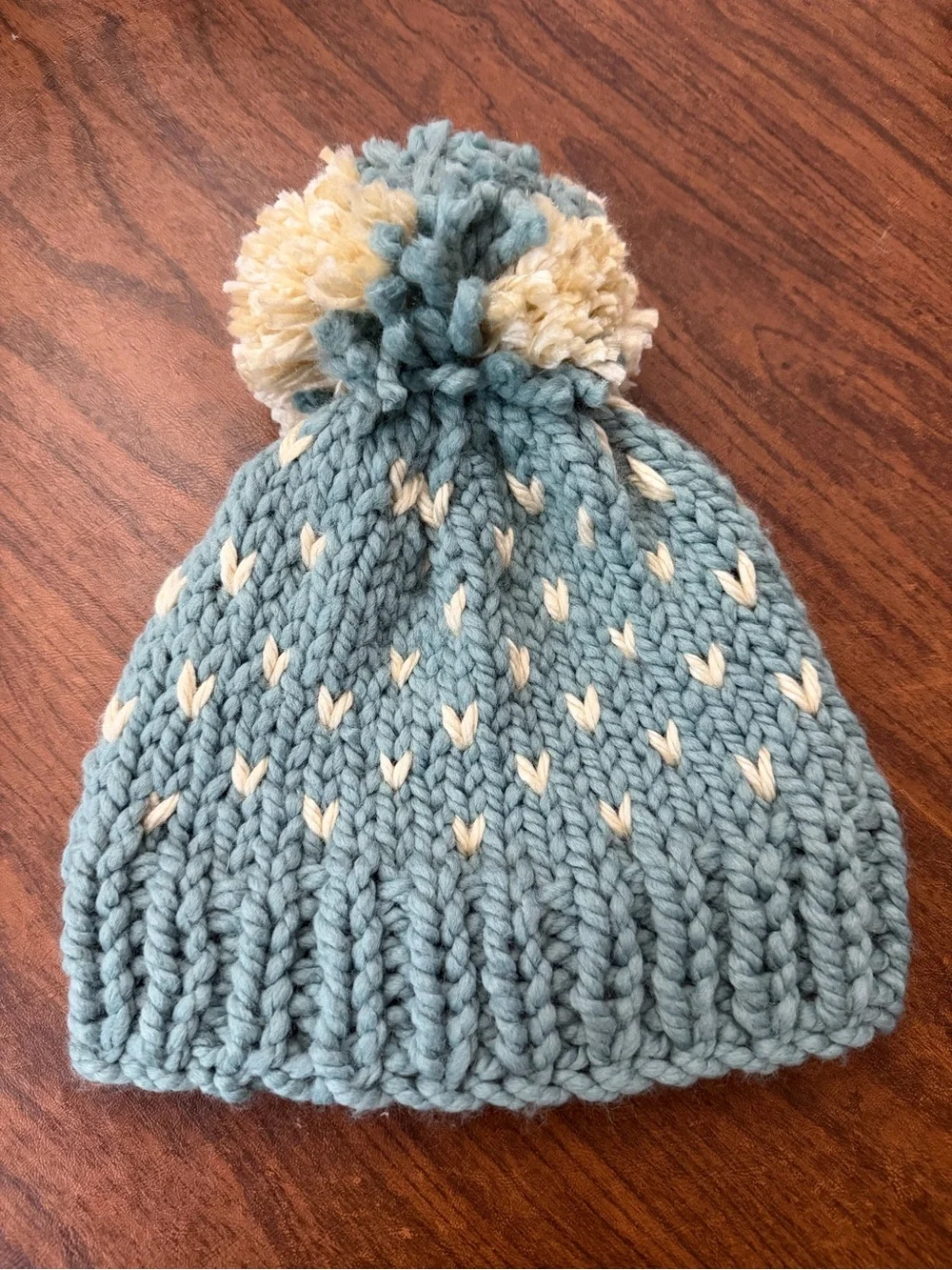 Handmade Cozy Knit Wool Blend Chunky Beanie NEW